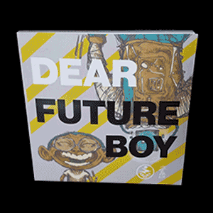 Animated paperback copy of Dear FutureBoy rotating 360 degrees.